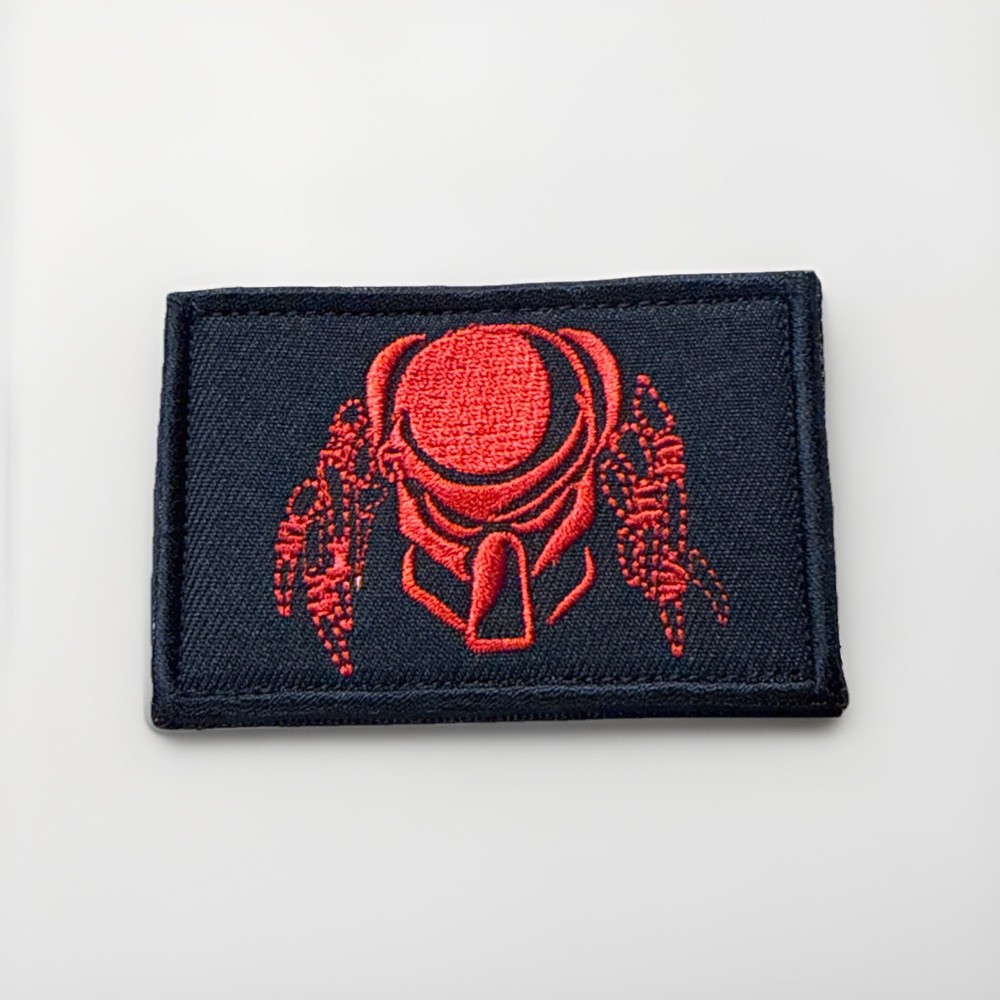 Predator Hunter Alien Tactical Patch Hook Loop Red