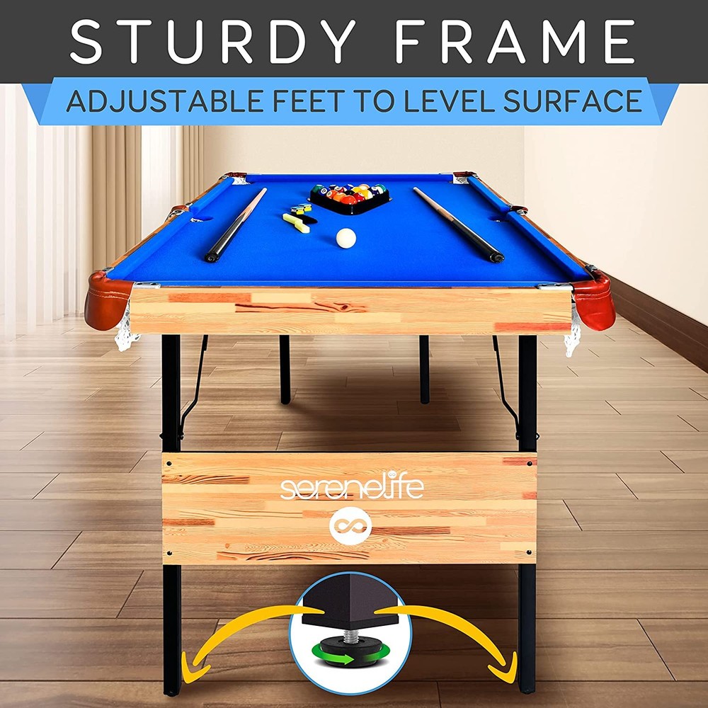 SereneLife SLPTB56 54" Folding Pool Game Table