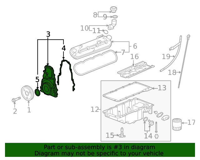 Genuine GM Front Cover 12633908