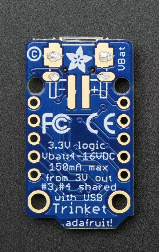 Trinket -Adafruit ADA-1500 3v Mini Microcontroller - 3.3V Logic - MicroUSB