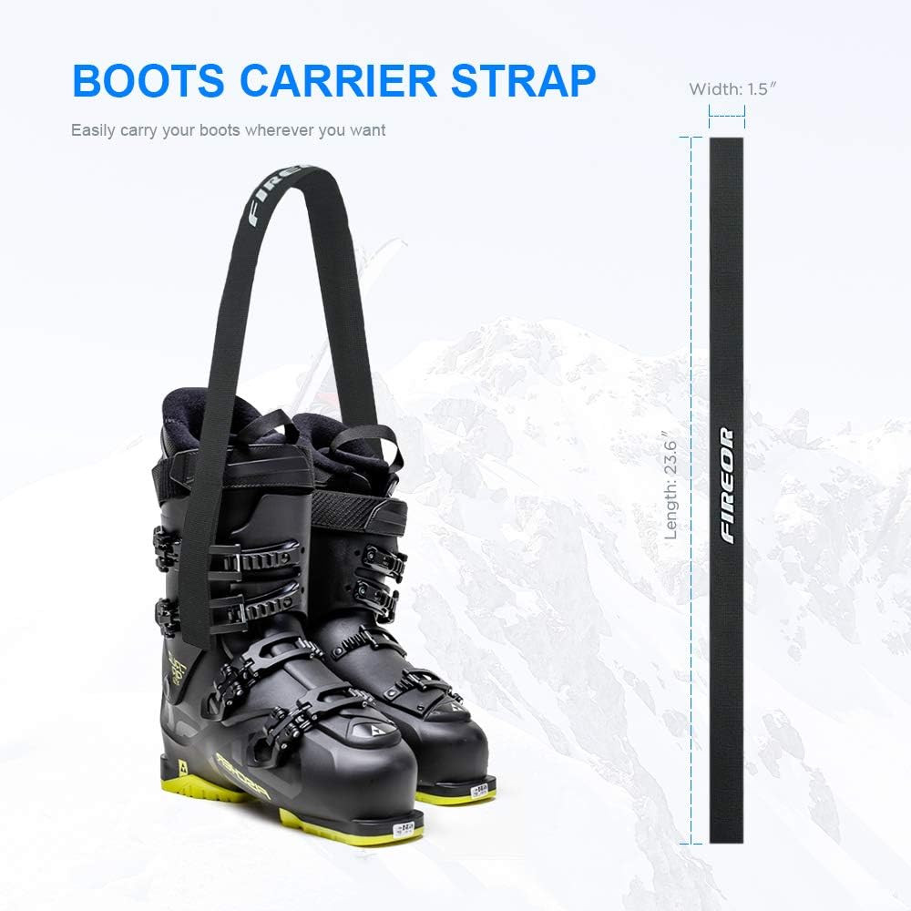 Ski Carrier Strap Set Snowboard Pole Boot Sling Adjustable Shoulder Kit