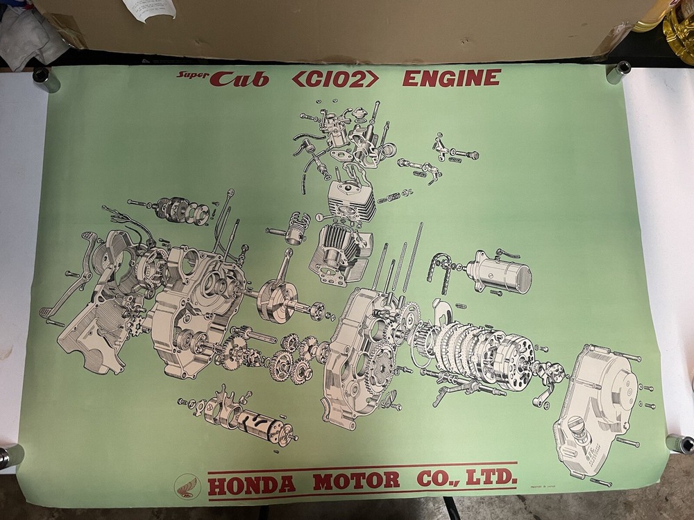 1960s Honda Exploded Motors 6pc Set