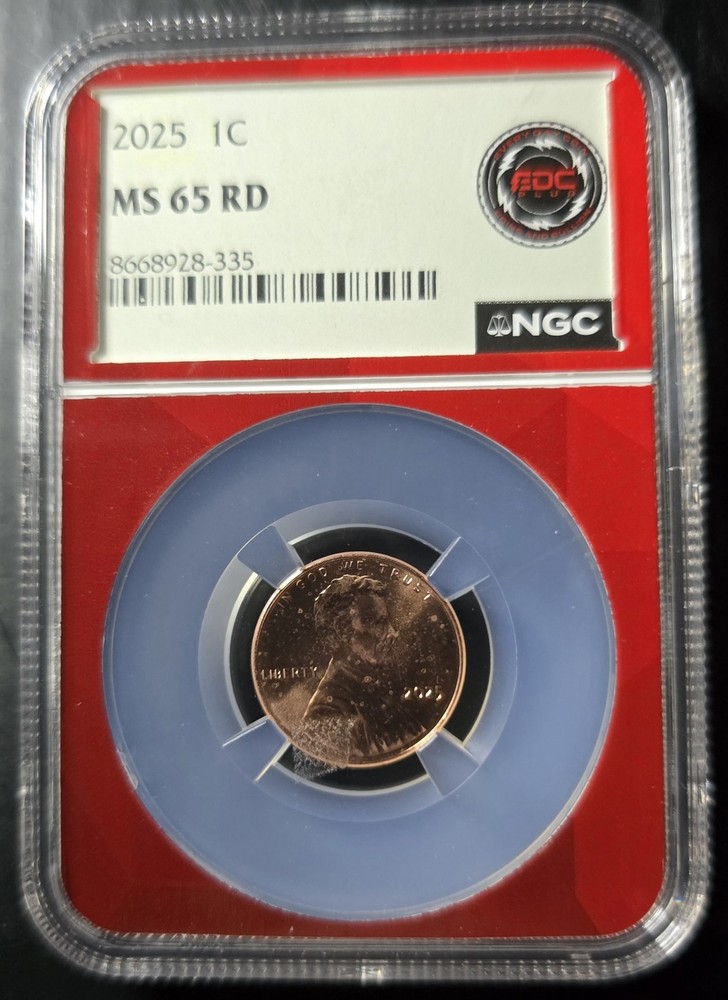 2025 P 1c Lincoln Shield Cent Coin MS 65RD  Red Core