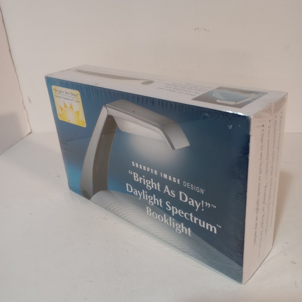Sharper Image Design Bright As Day Book Light Flashlight Brand New
