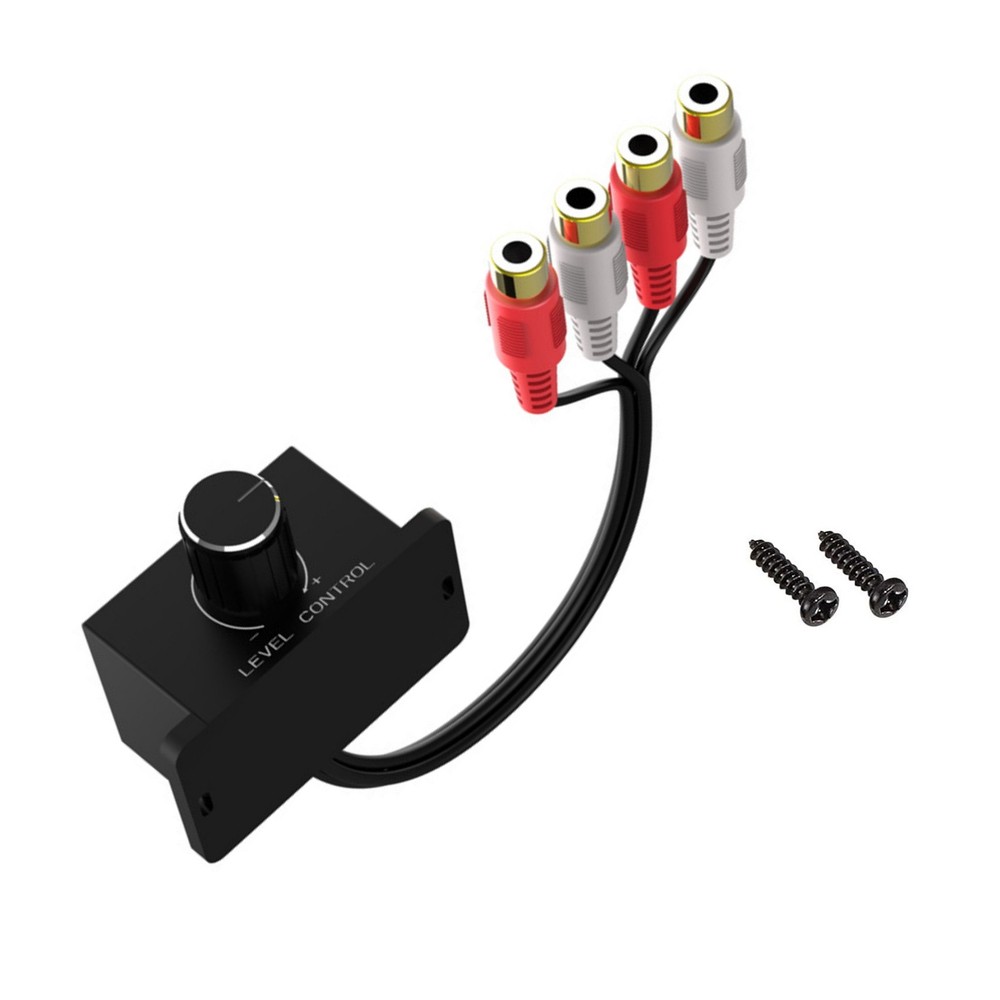 RCA Input Output Level Controller Remote Volume Knob for Car AMP Installation