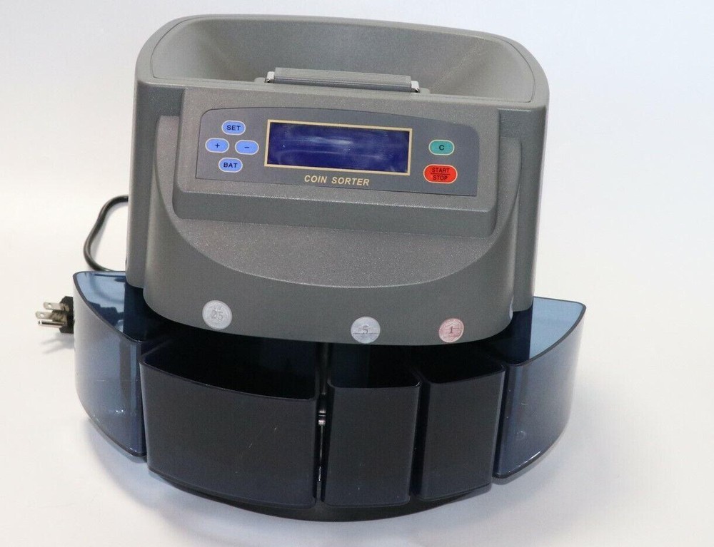 Electronic Automatic American Coin Count & Sort Machine Coin Counter Sortor 110V
