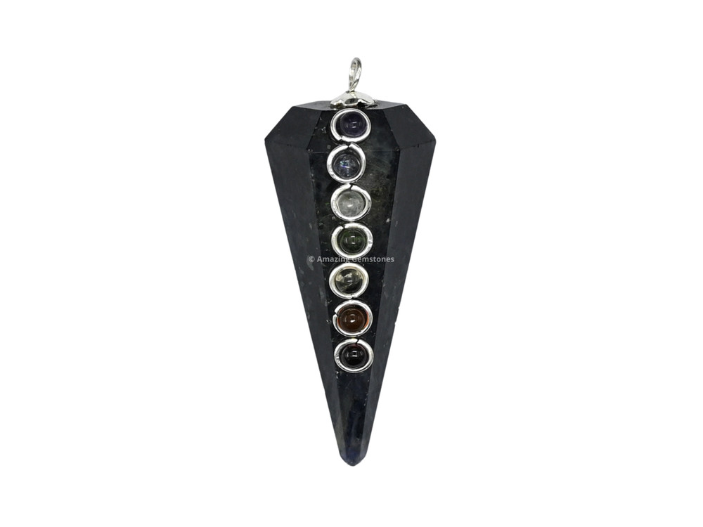 Iolite Dowsing Crystal Chakra Pendulum
