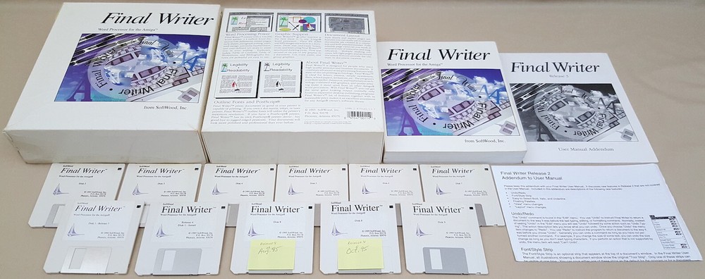 Final Writer Release 4 ©1994 SoftWood Word Processor for Commodore Amiga BOXED 1