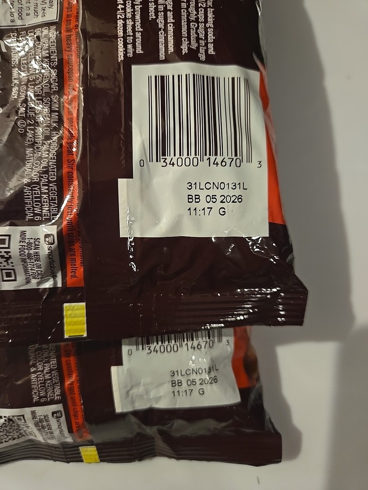 Hershey Cinnamon Baking Chips BUNDLE x2 10 oz Bags Gluten Free