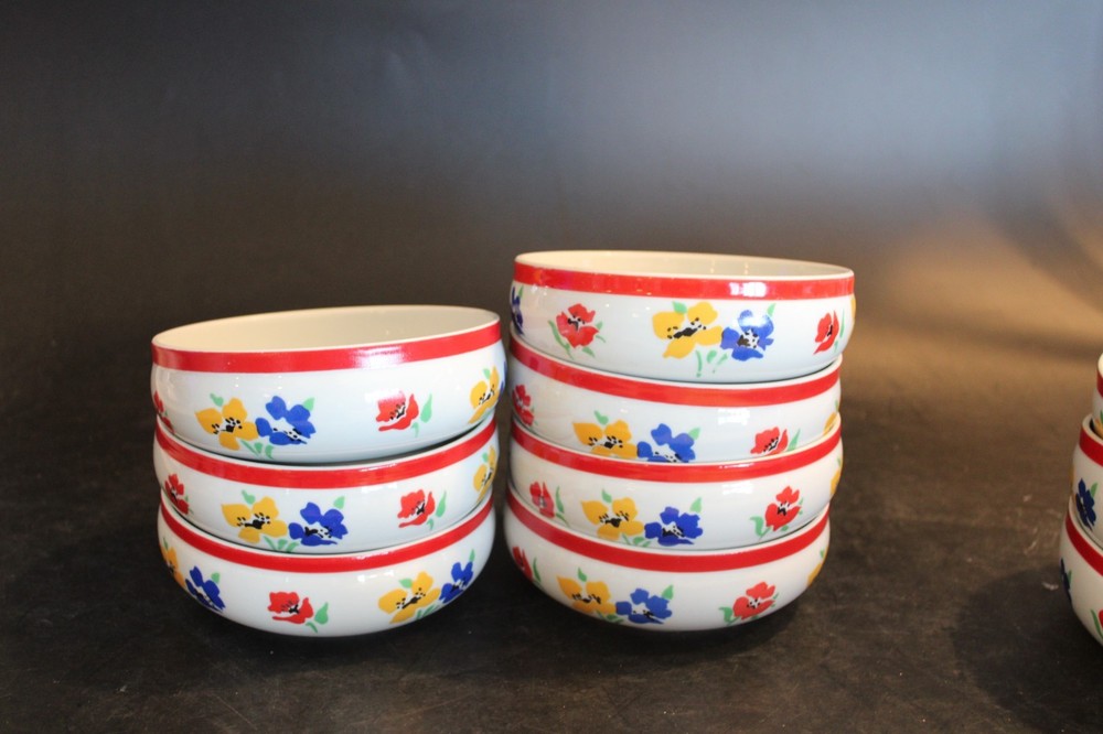 Block Anemone 8 Fruit Bowls 1 3/4" by 5"