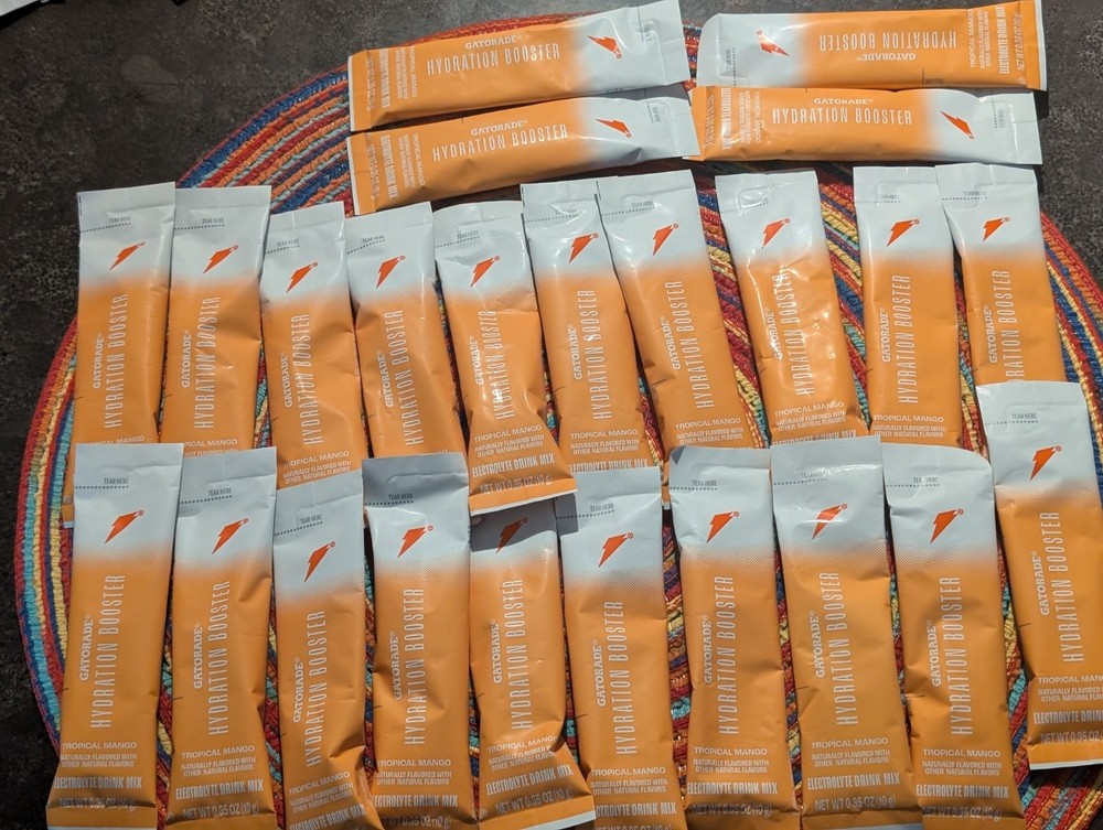 Gatorade Hydration Packets! 24 HYDRATION Packs! EXP 10/26! Tropical Mango