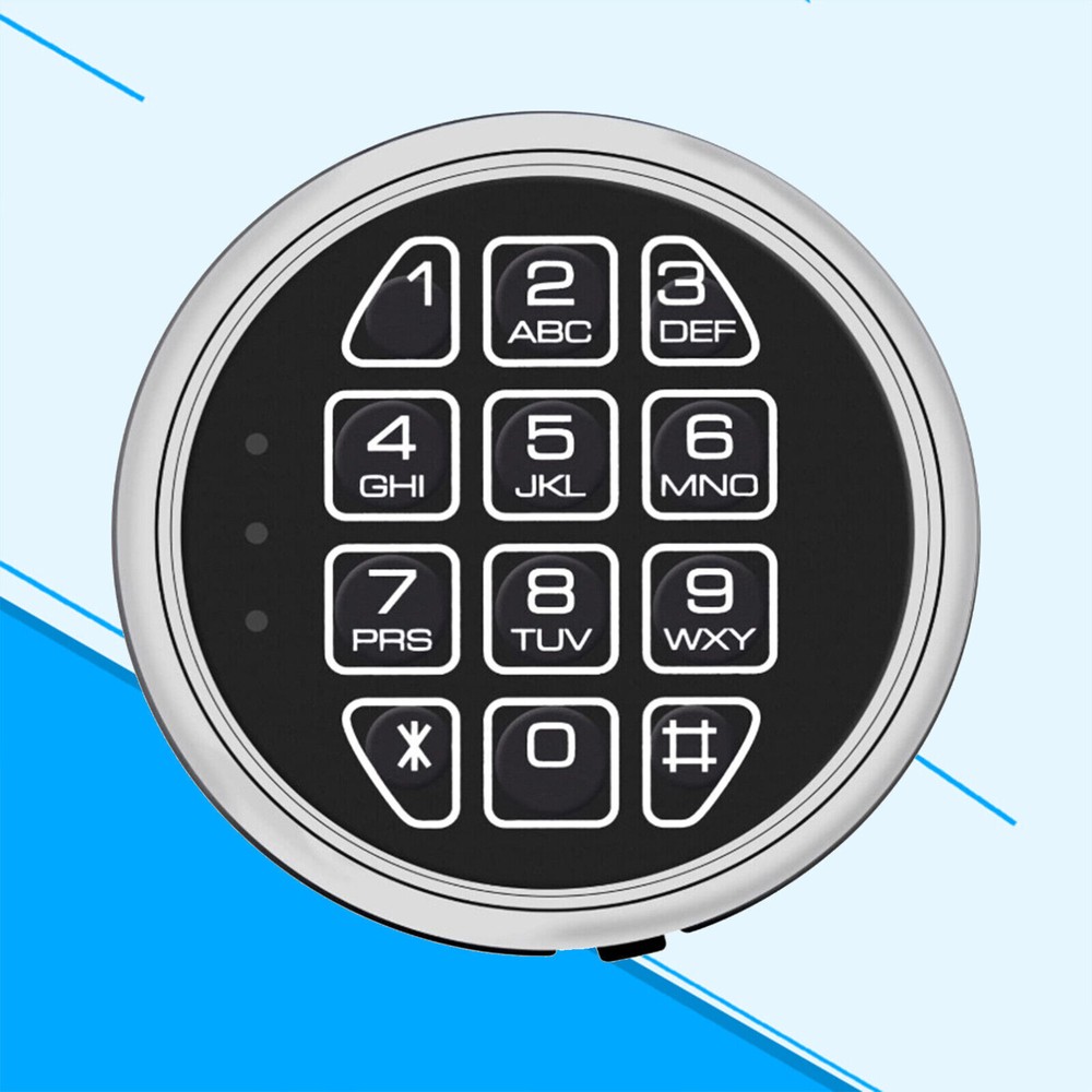 Gun Safe lock Replacement Chrome Keypad include 2 Override Keys &Solenoid Lock