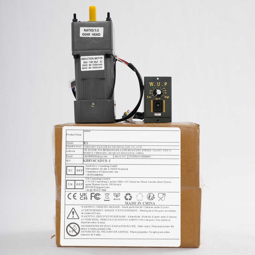 0-270RPM Electric Gear Motor With Variable Speed Reducer Controller Torque 1:5