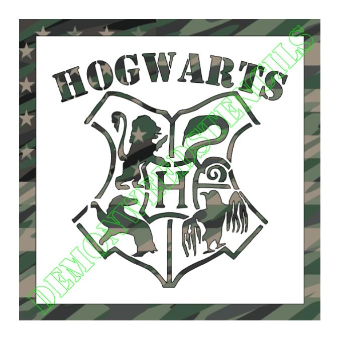 8"x8" Clear Plastic Stencil - Magic Crest (SX119) (.007")