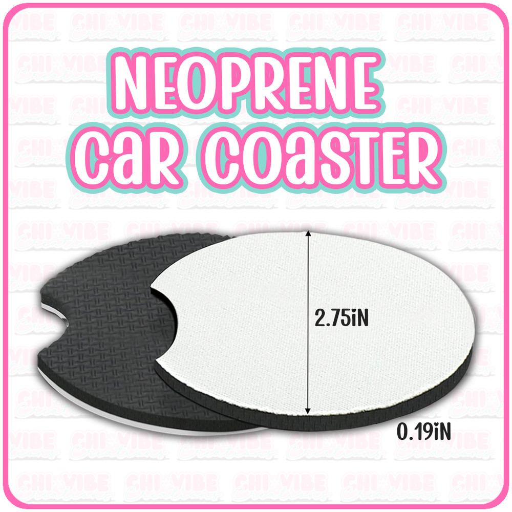 Custom Car Coasters 2pc Set Custom Handmade Cup Holder Inserts