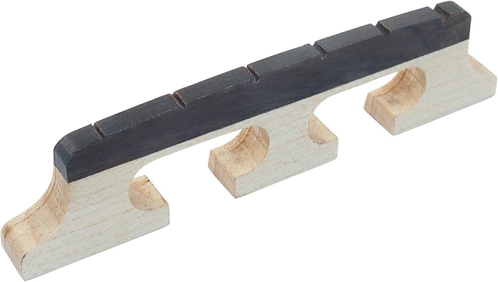 6-String Banjo Bridge - Ebony Maple Replacement for Enhanced Sound