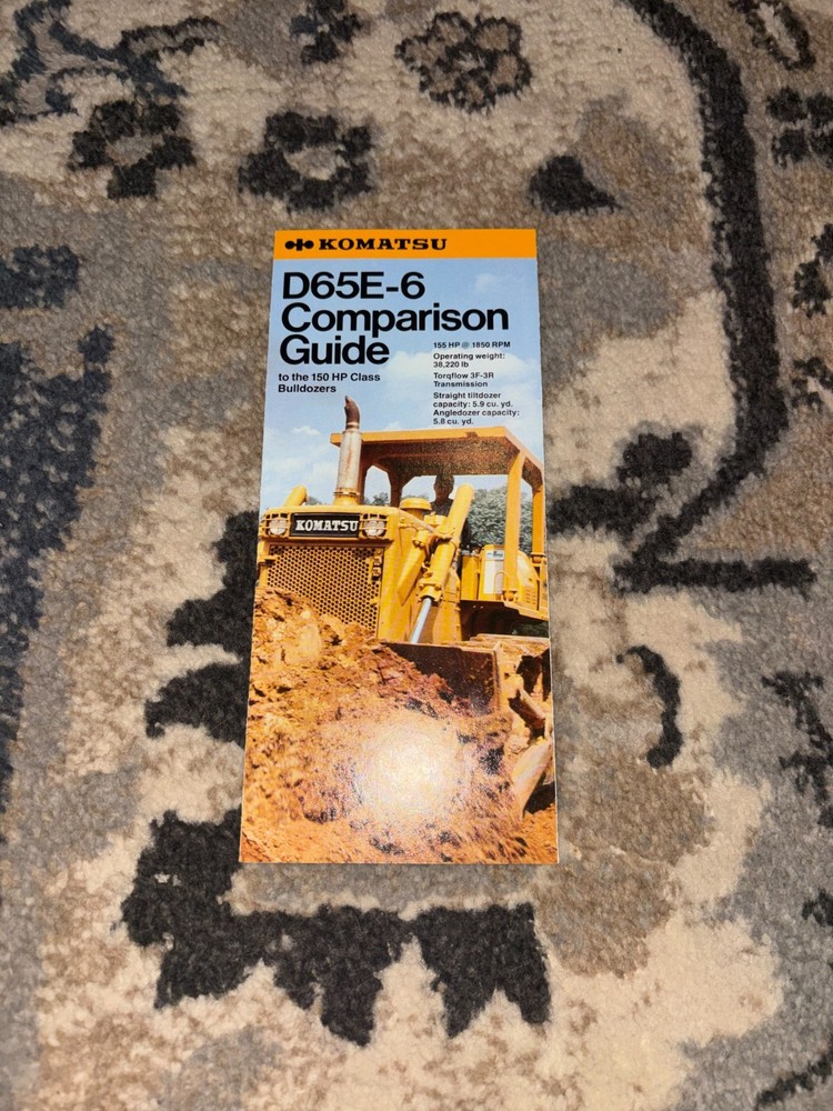 Komatsu D65E Crawler Tractor Dozer Comparison Guide Brochure AMIL25