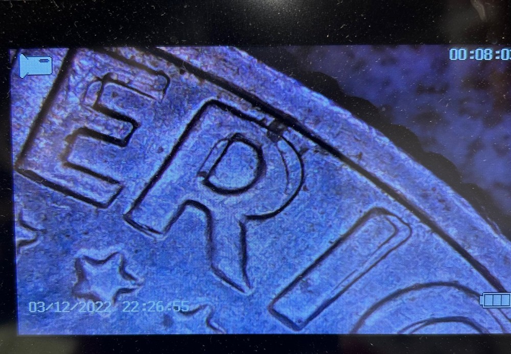 1972D Kennedy half dollar triple die error on reverse