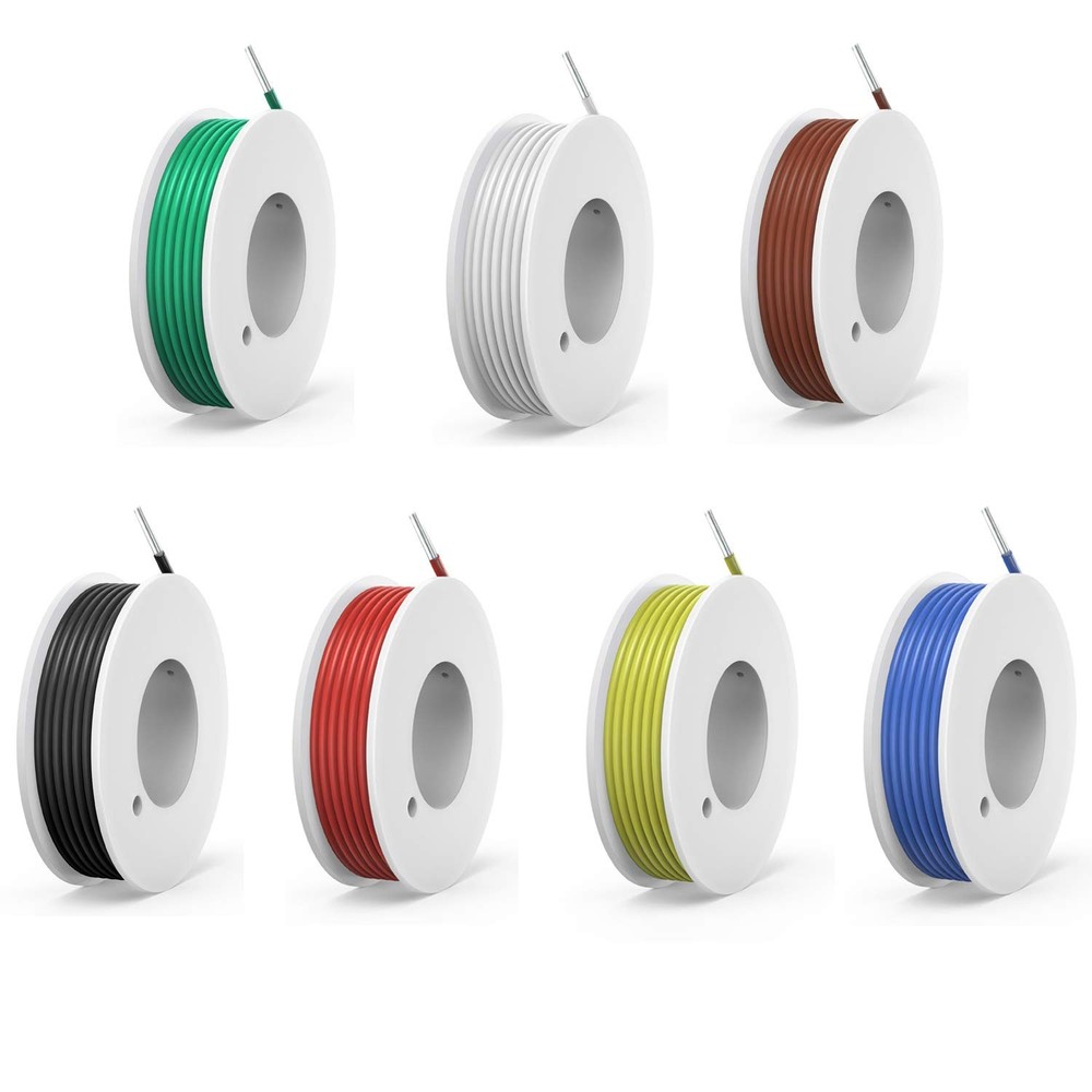 20awg Solid Wire kit Electrical Cable 7 Colors 20awg-Solid, 7