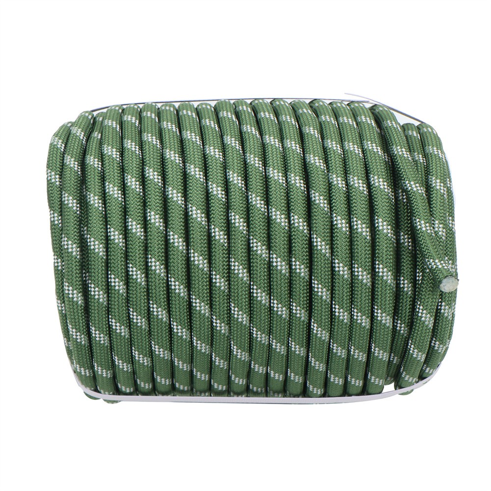1/2"×200' 48 Strands Polyester Braided Arborist Rope For Tree Work Green & White