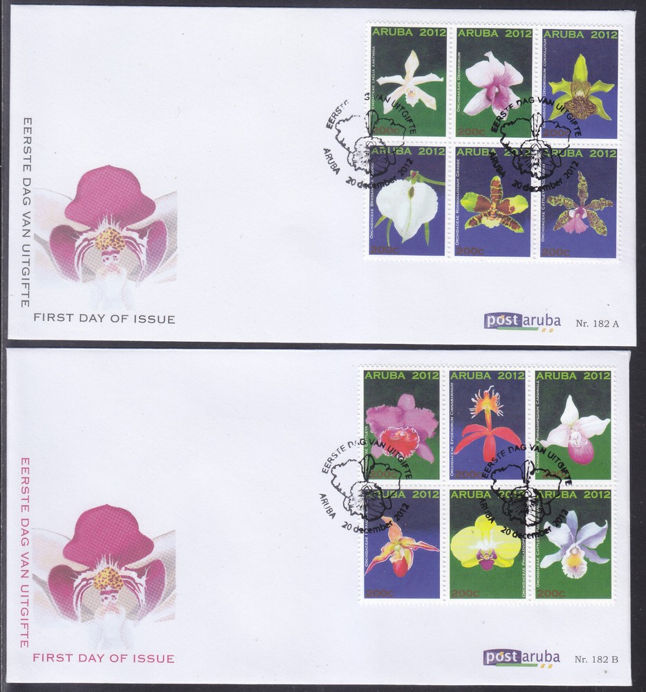 Aruba Issue FDC 2012 (182) Flowers - Orchids