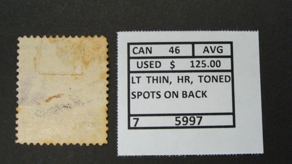 CANADA SCOTT# 46 USED AVG LOT# 75997