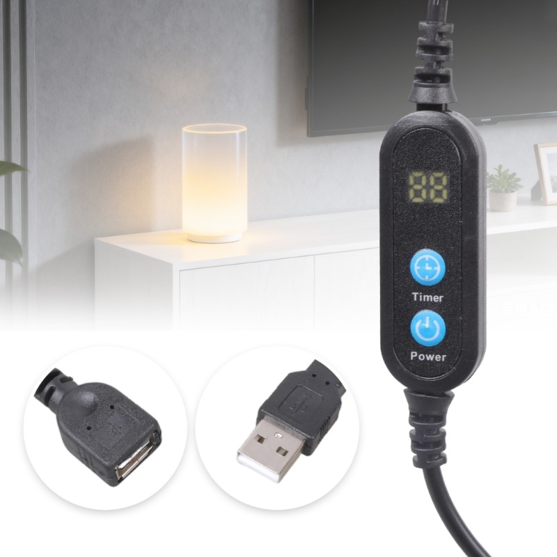 Adjustable USB Control Cable Compact Timer Line Electronics Energy Management