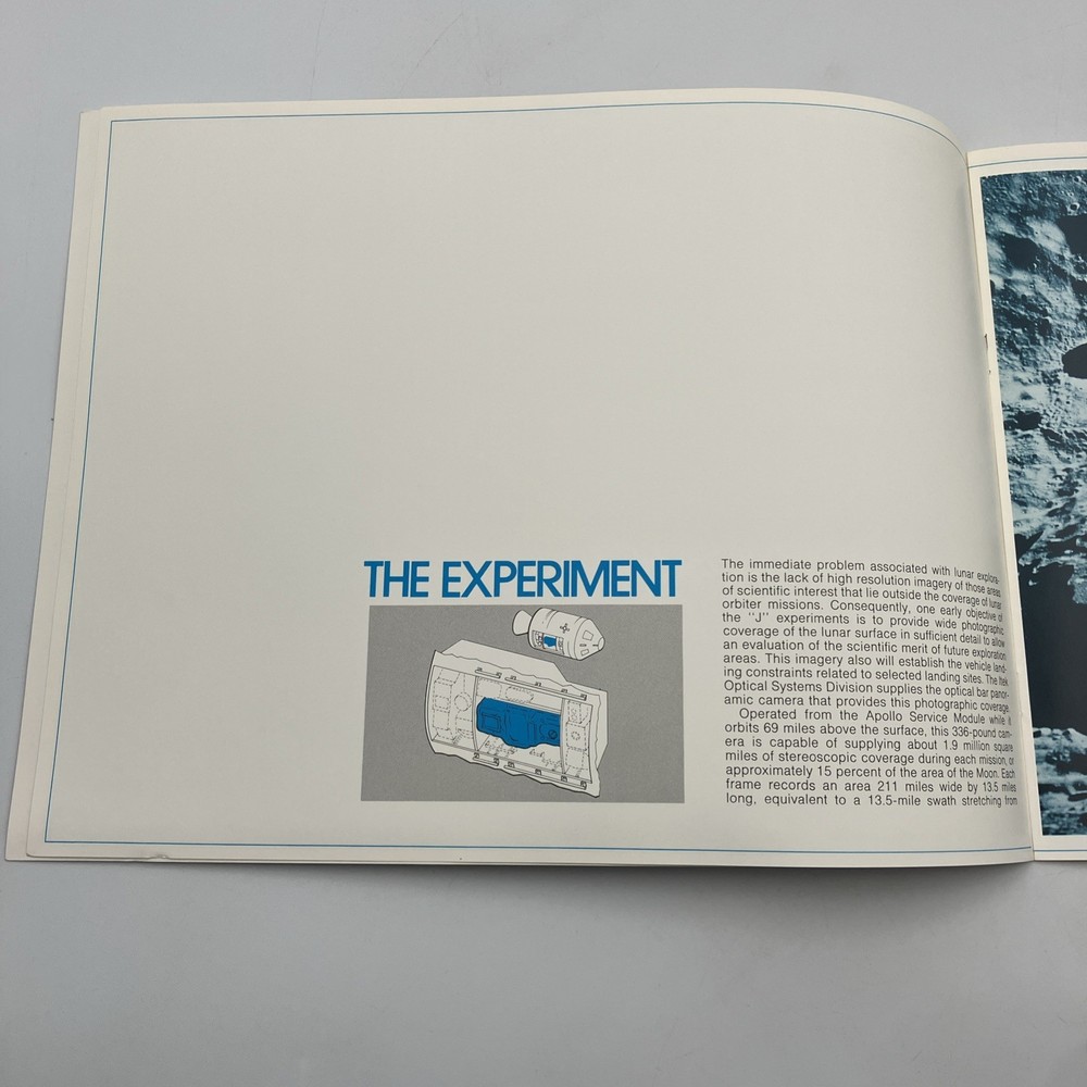 The Apollo Panoramic Camera Itek Optical System Division Booklet NASA Space