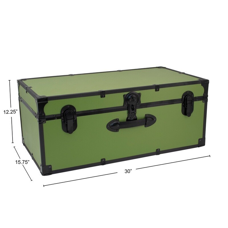30 Inch Lockable Storage Trunk Handle Durable Vinyl Nightstand Coffee Table New