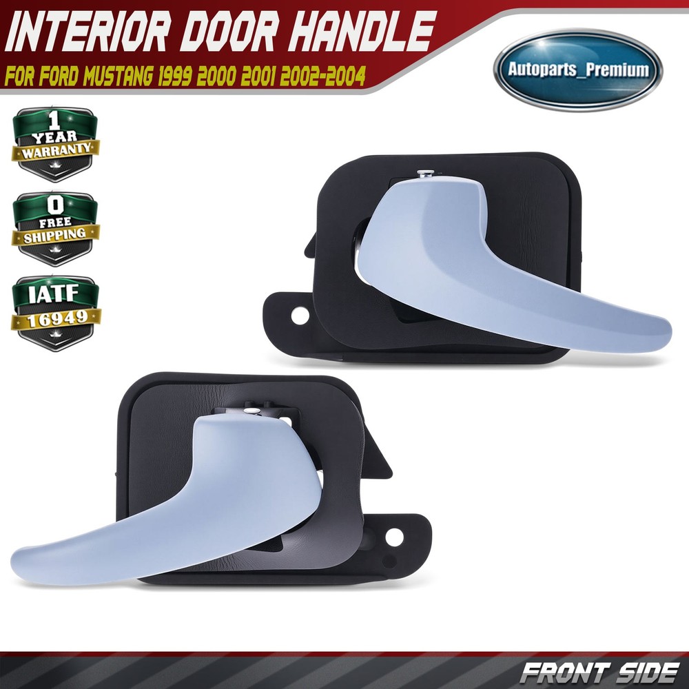 2x Front Left & Right Interior Door Handle for Ford Mustang 1999-2004 Plastic