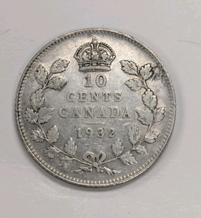 1932 Canada Silver Dime- T366