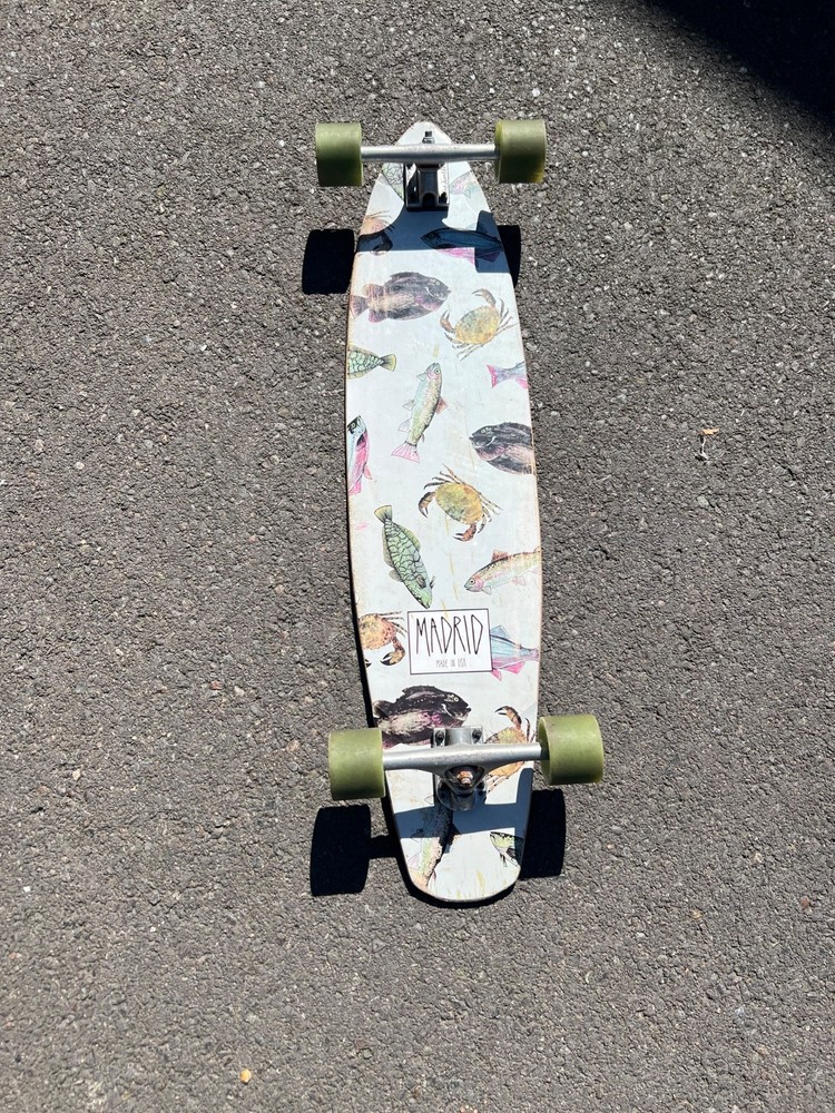 Madrid Longboard Complete Cruiser Skateboard Fish Graphic