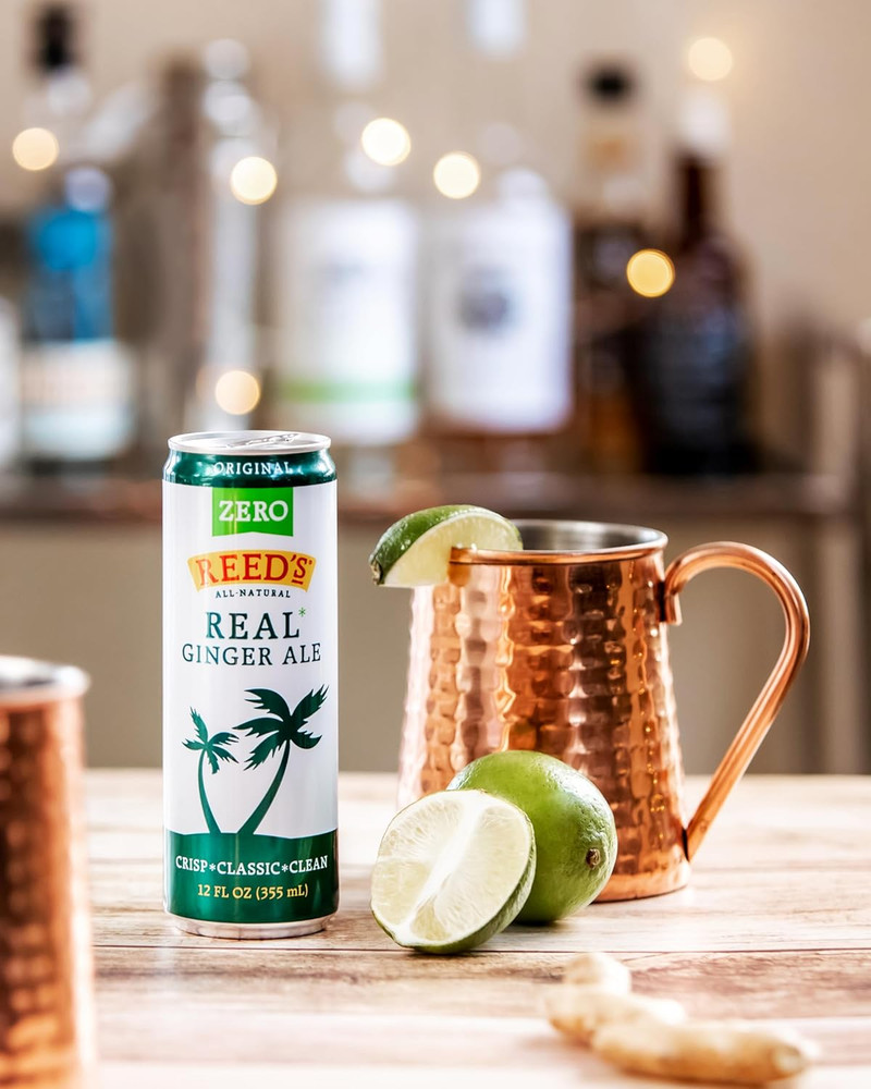 Zero Sugar Ginger Ale - Made with Pressed Organic Ginger - Zero Calories - 12Oz