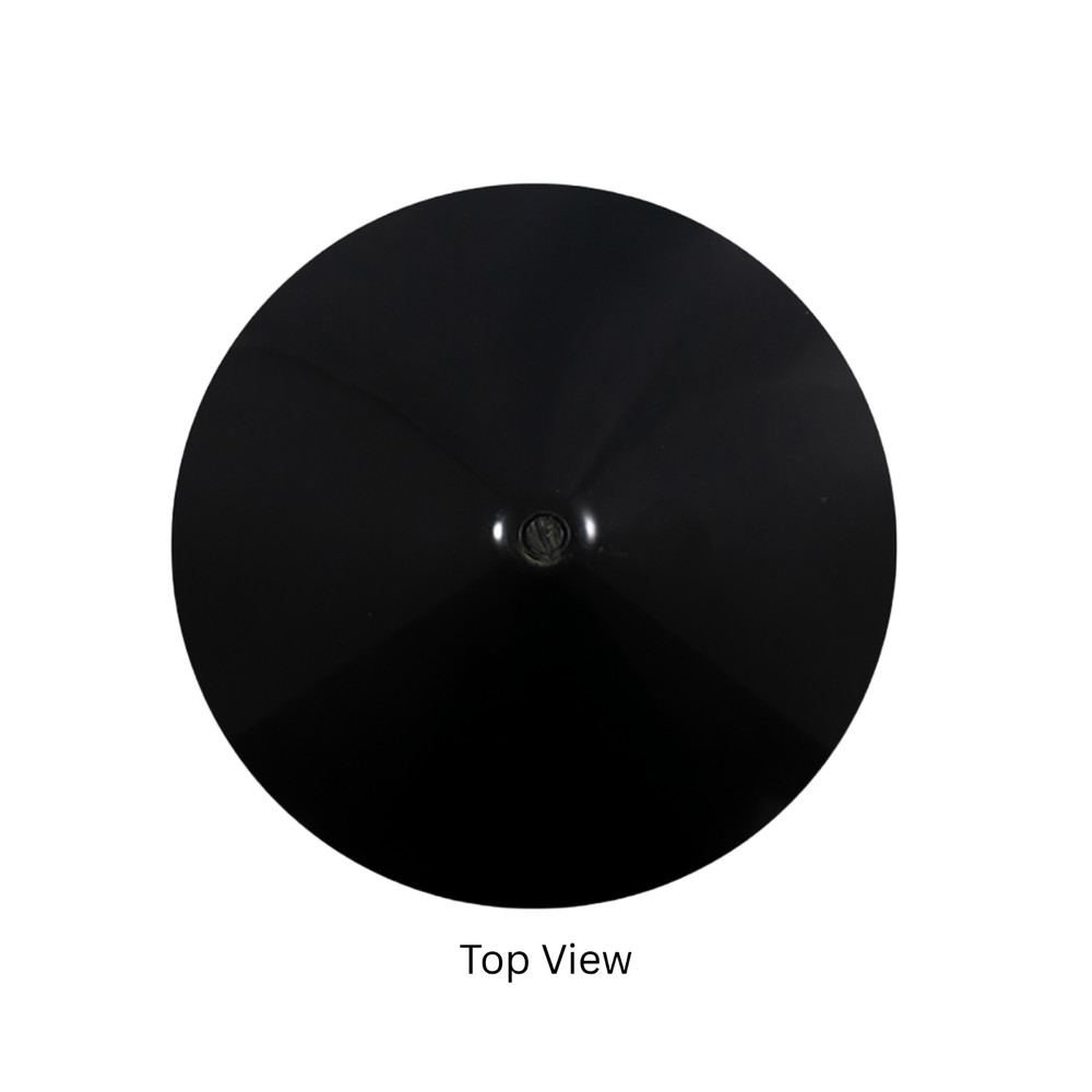 9 in. Round Cone Piling Cap - Black
