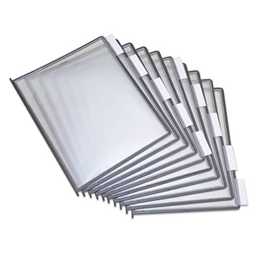 AdjustaView Easy-Load Replacement Pockets 10-Pack, Black Pockets & Tabs Black