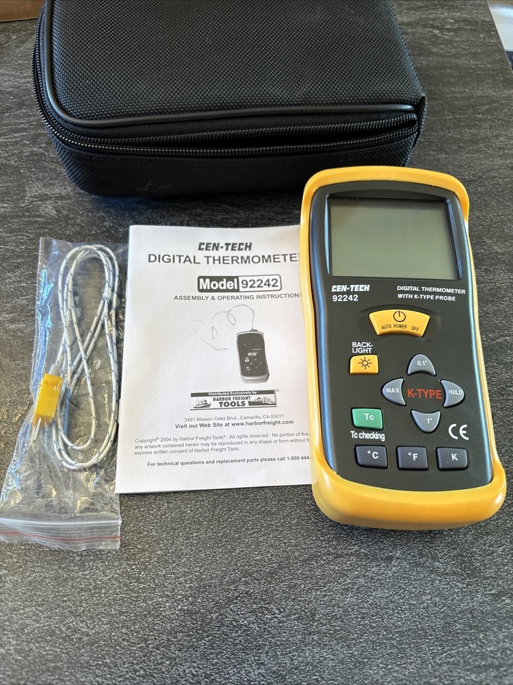Cen-Tech 92242 Functional Digital Thermometer New #DD