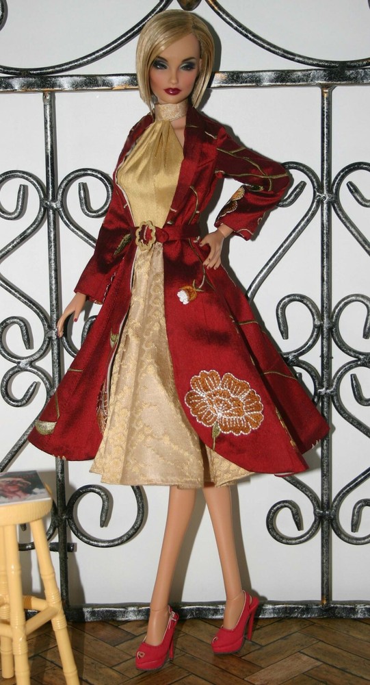 Fall Dress & Coat Doll Clothes Sewing Pattern for 16" Kingdom Dolls
