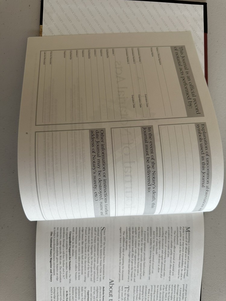 Journal Of Notorial Acts