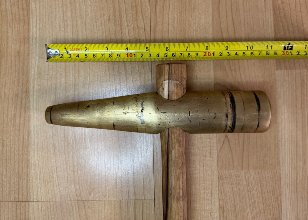 Unique Solid Brass Drift / Setting Hammer 6.5 lb Head American Hickory Handle