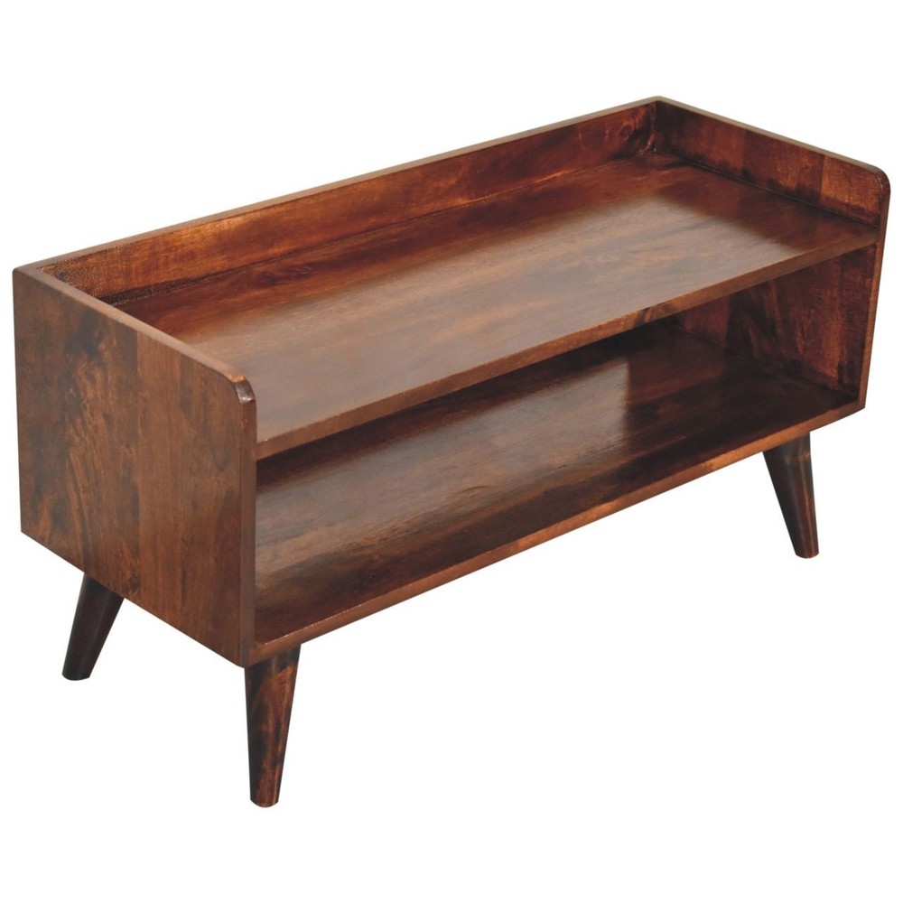 California Walnut Storage Bench