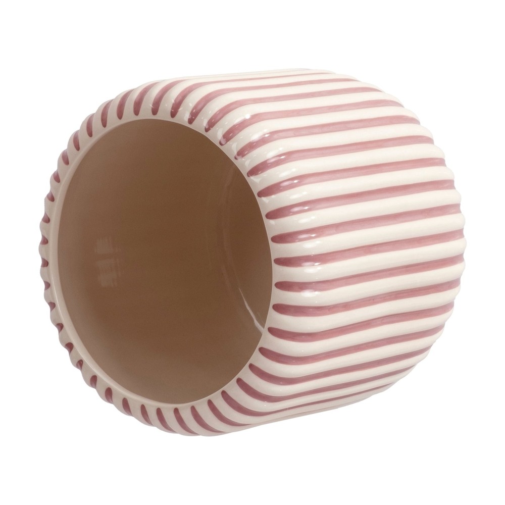 8" Black Stripe Ceramic Planter by Drew Barrymore