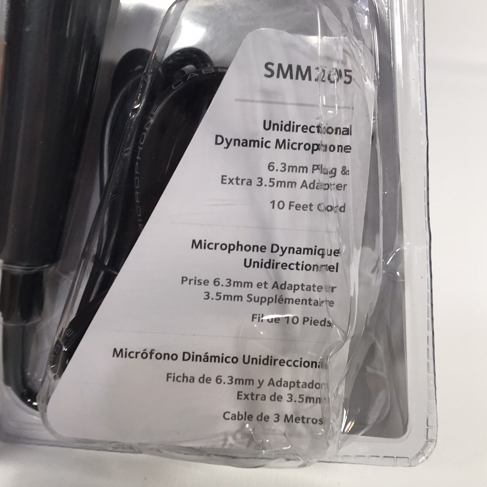 Singing Machine Karaoke Unidirectional Dynamic Microphone w/ 10 Ft. Cord NEW
