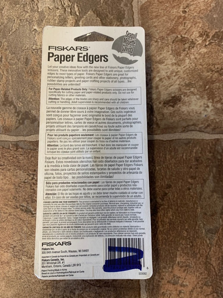 Vintage Fiskars Paper edger: Seagull Pattern