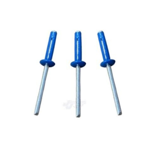 Small Head Chevron Blue 3/16 Exploding Rivets Pop Rivet 250 ct. Tri-Fold Racing