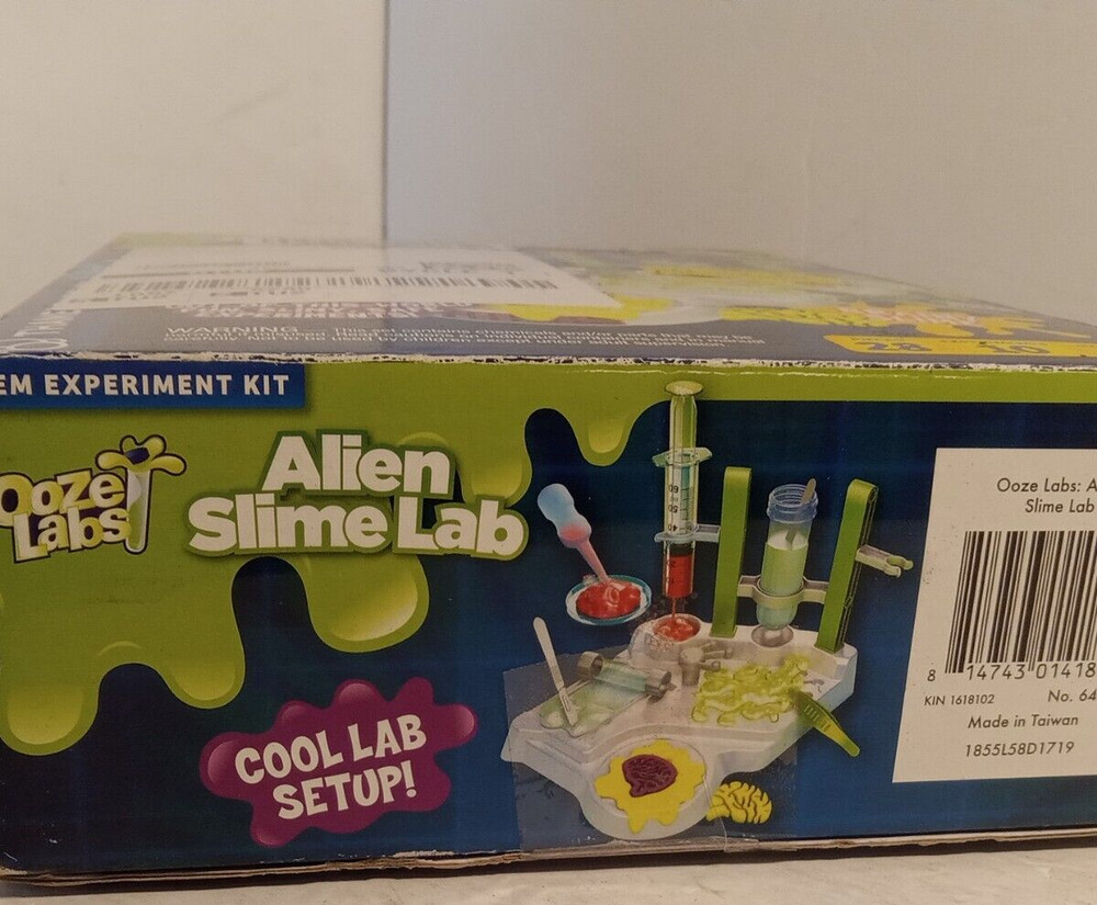 2019 Ooze Labs Alien Slime Lab Science Experiment Kit & Lab Setup Complete