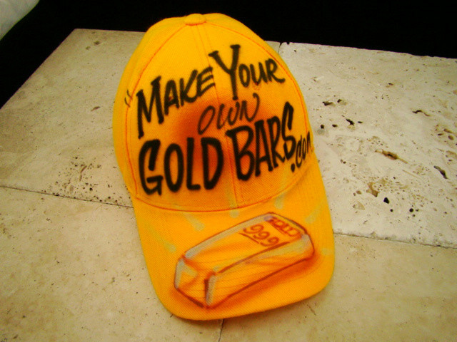 Make Your Own Gold Bars Hat - Yellow Custom Painted