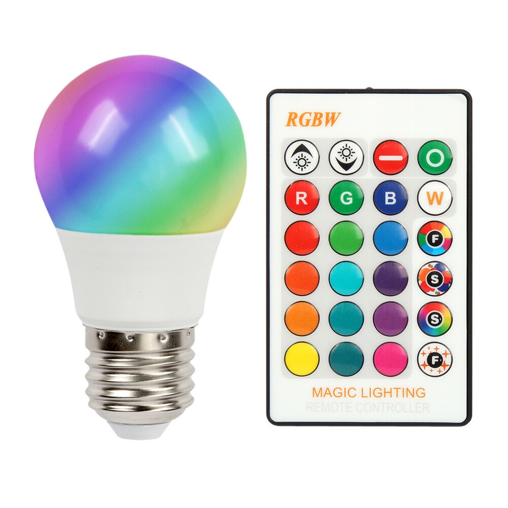 16 Color Changing Magic Light E27 RGB LED Lamp Bulb with Wireless Remote Control