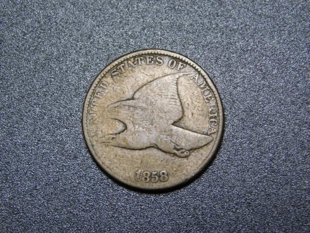 OLD US COIN 1858 FLYING EAGLE PENNY CENT