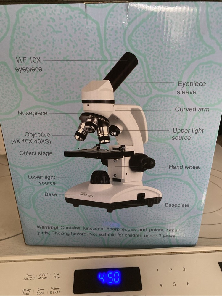 Telmu Model: XSP-75 Handheld Biological Microscope with Slide Sets
