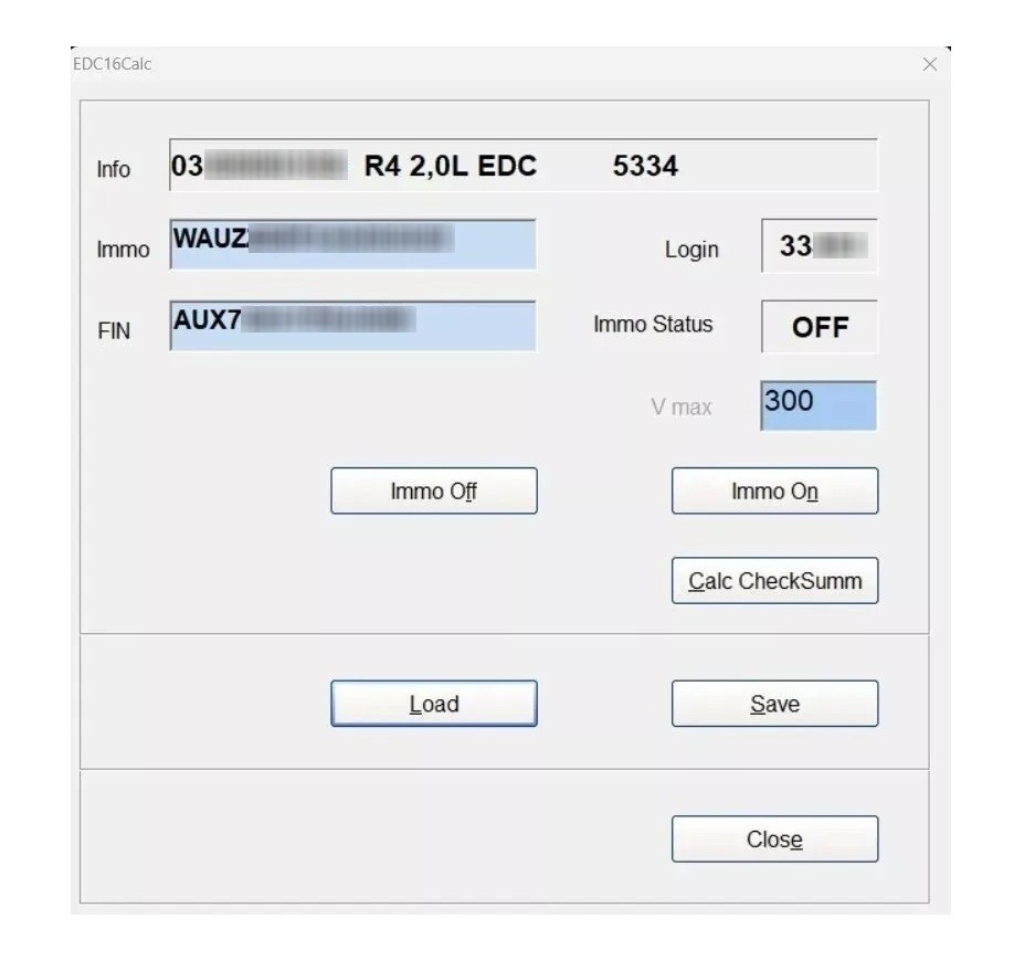 Software EDC16 Eeprom Calc VAG Software Immo Off / Vmax Remover Software Edc 16